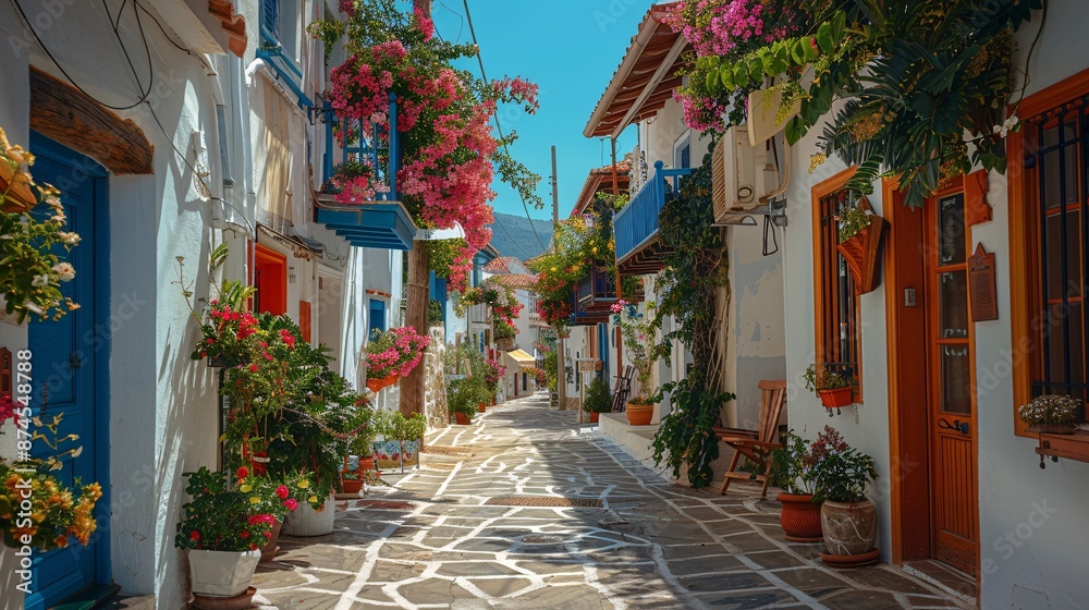 Naklejka premium Village architecture of Greece