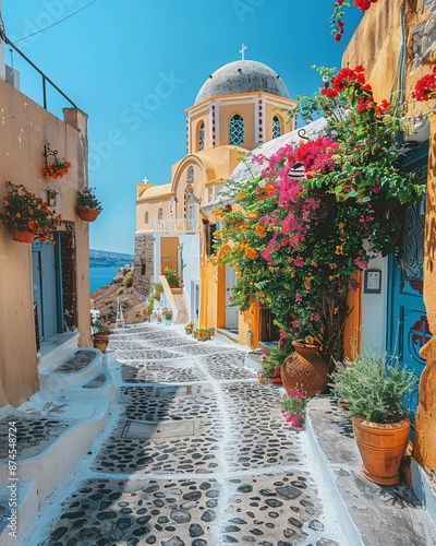 Fototapeta Naklejka Na Ścianę i Meble -  old streets of greece