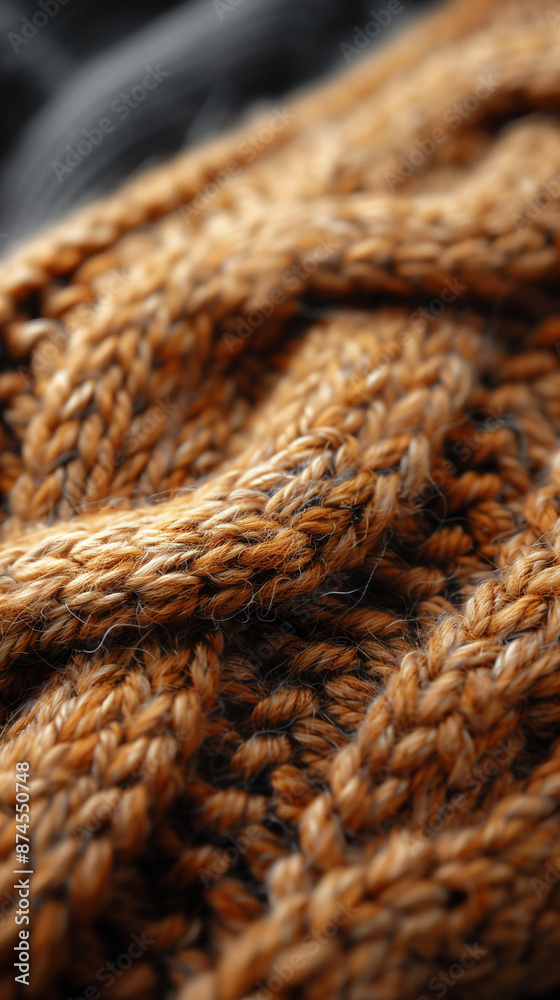 Close-up of cozy knitted soft beige fabric. Close-up of cozy knitted soft beige fabric.