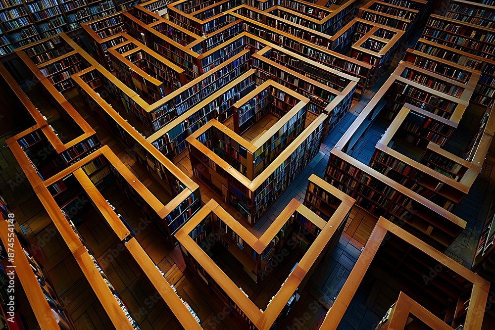 A labyrinth of information channels, each path leading to a different ...