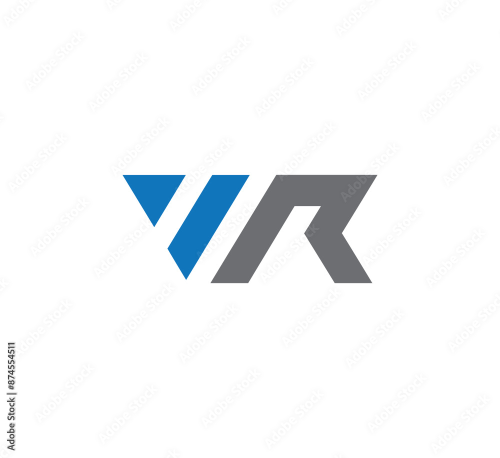 VR initial logo design vector VR initial logo design vector