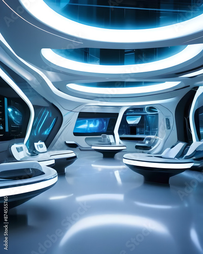 Futuristic systems room.