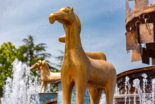 Colchis or Kolkha Fountain located on the Central Square, Kutaisi photo