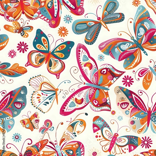 Wallpaper Mural Seamless Butterfly Pattern for Fashion Design Torontodigital.ca