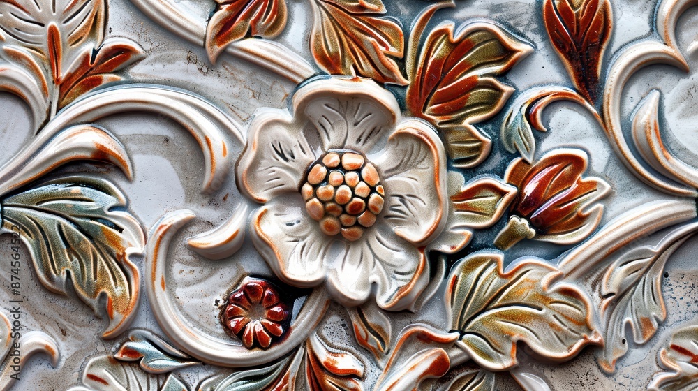 A close-up shot of a ceramic tile A close-up shot of a ceramic tile