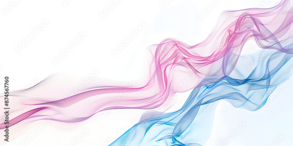 pink and blue waves of streams on a white background. delicate smoky colors. Abstract background with dynamic wave elements. created by AI pink and blue waves of streams on a white background. delicate smoky colors. Abstract background with dynamic wave elements. created by AI