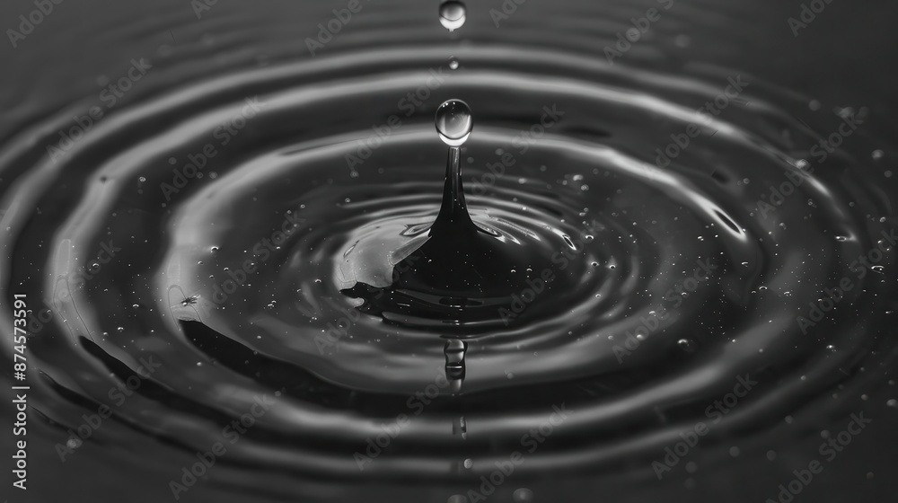 drop of water in a pool of water drop of water in a pool of water