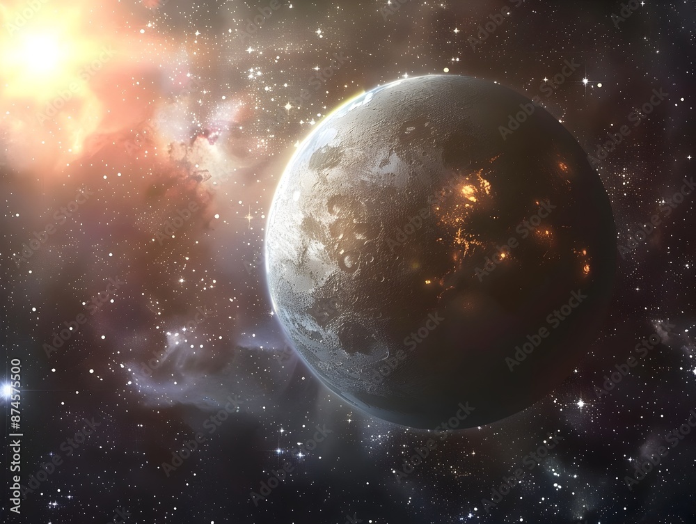 Obraz premium Captivating Cosmic Wonder:A Depiction of a Celestial Landscape