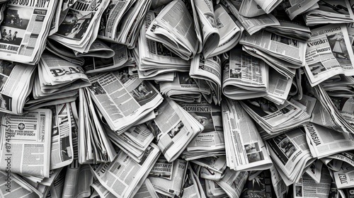 pile of newspapers with a lot of pages