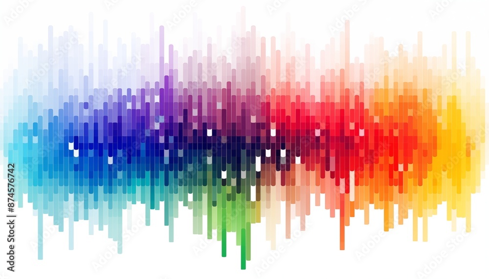 abstract square line block background with rainbow