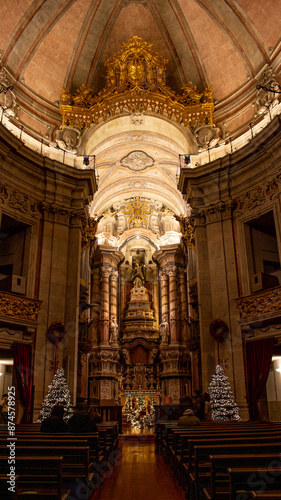  Interior of Igreja dos Clérigos church in Porto, Portuga