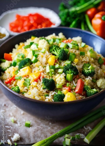 rice with vegetables and meat