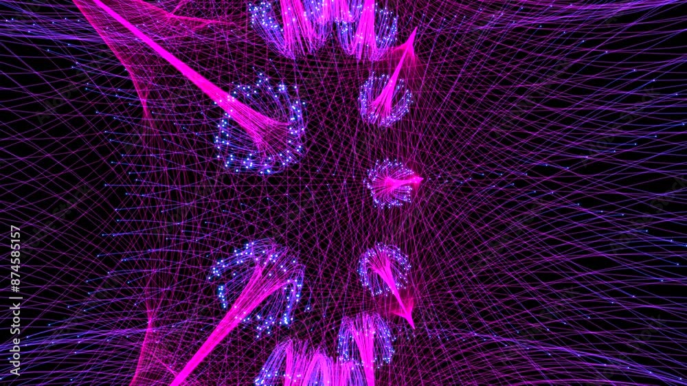 The rotating of animated abstract captivates the eye with its dynamic motion