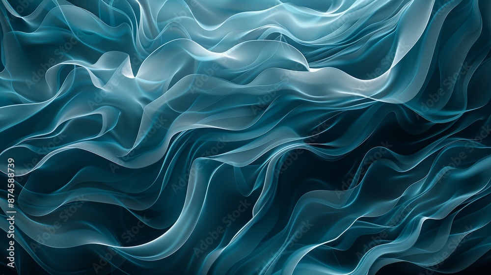 Obraz premium Panorama header with abstract organic lines as wallpaper