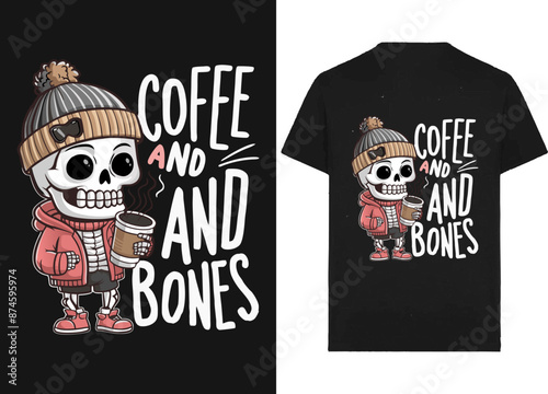 Coffee and and Bones T-Shirt Design