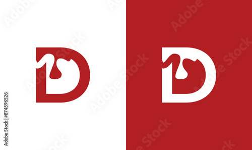 Letter d with drip modern business logo vector template