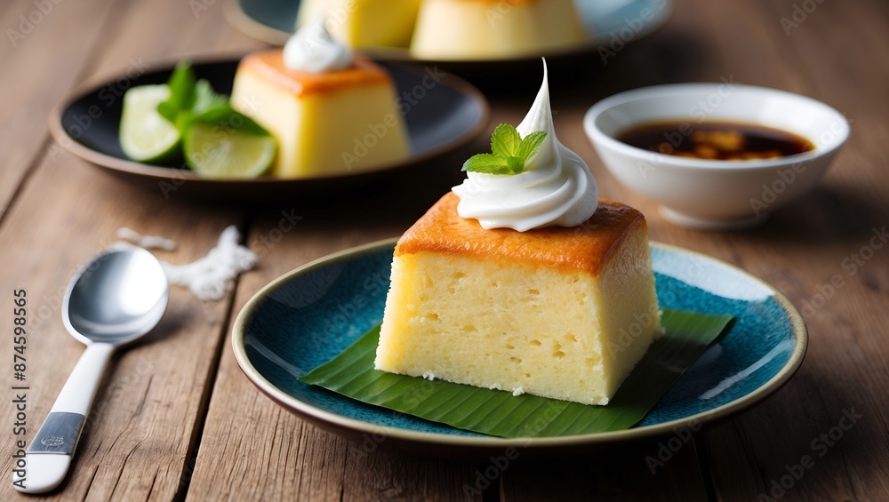 Khanom Mo Kaeng (Thai Custard Cake) Khanom Mo Kaeng (Thai Custard Cake)