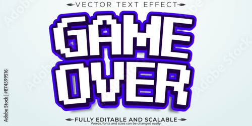 Editable text effect, editable game and trendy customizable font style