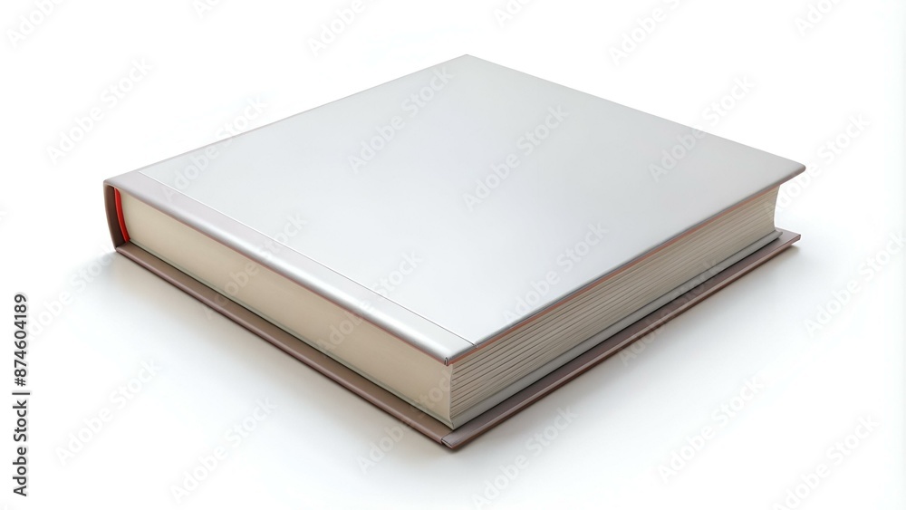 3D blank hardcover book isolated on white. 3D blank hardcover book isolated on white.