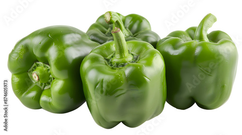 green pepper transparent png isolated on white background, minimalism, png