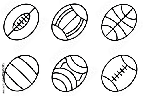 Football line art design illustration athletic event drawing