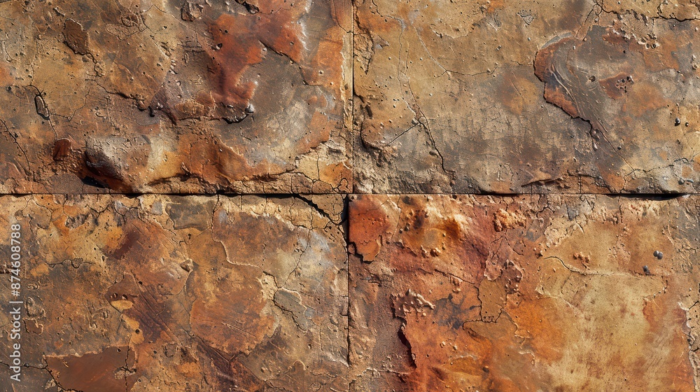 A photograph of a rustic terracotta tile A photograph of a rustic terracotta tile