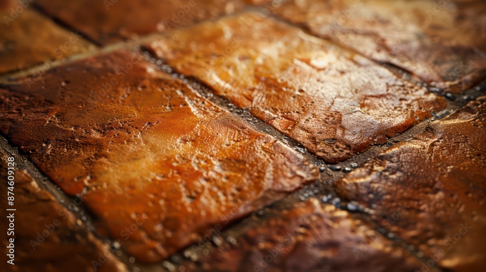 A photograph of a rustic terracotta tile A photograph of a rustic terracotta tile
