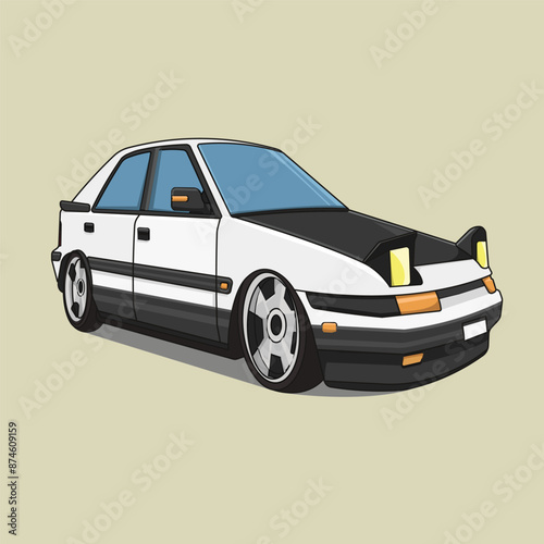 JDM Japanese sport car vector illustration