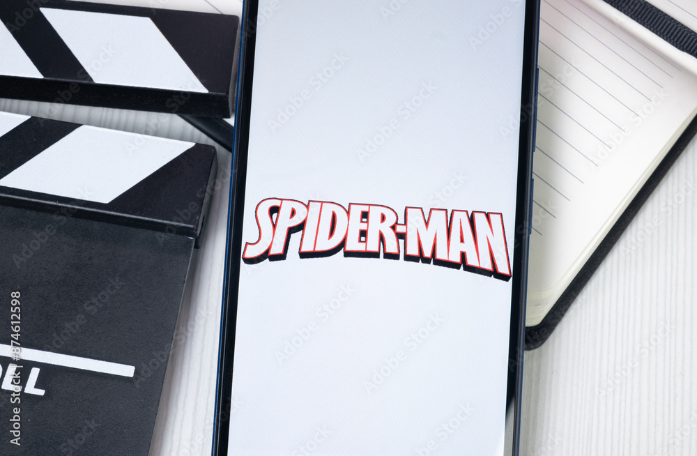 Obraz premium New York, USA - 30 June 2024: Spider-Man Logo or Icon on Phone Screen