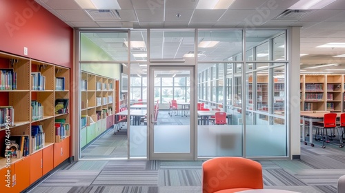 modern privacy partitions, innovative design idea frosted glass panels in school library offer privacy and modern flair to study zones great for contemporary learning spaces