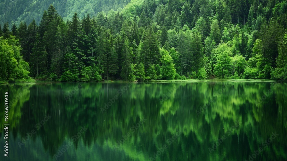 Quiet place surrounded by green trees generative ai Quiet place surrounded by green trees generative ai