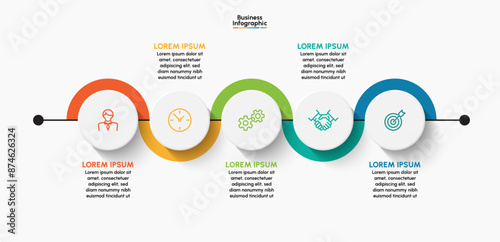 Business infographic design background template