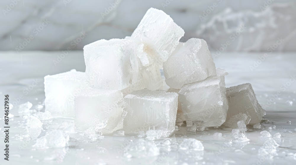 An image showing the right kind of ice to use for an ice bath soft cubes instead of sharp pieces that can injure the skin. An image showing the right kind of ice to use for an ice bath soft cubes instead of sharp pieces that can injure the skin.