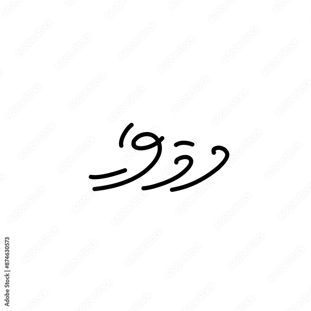 Obraz premium wind line icon