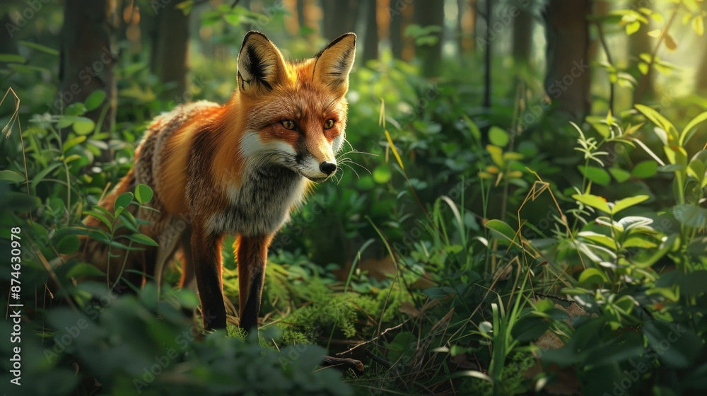 A Red Fox in the Forest A Red Fox in the Forest