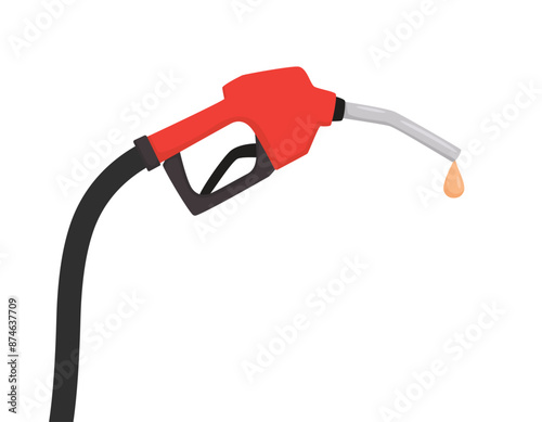 Gas pump nozzle with oil dripping