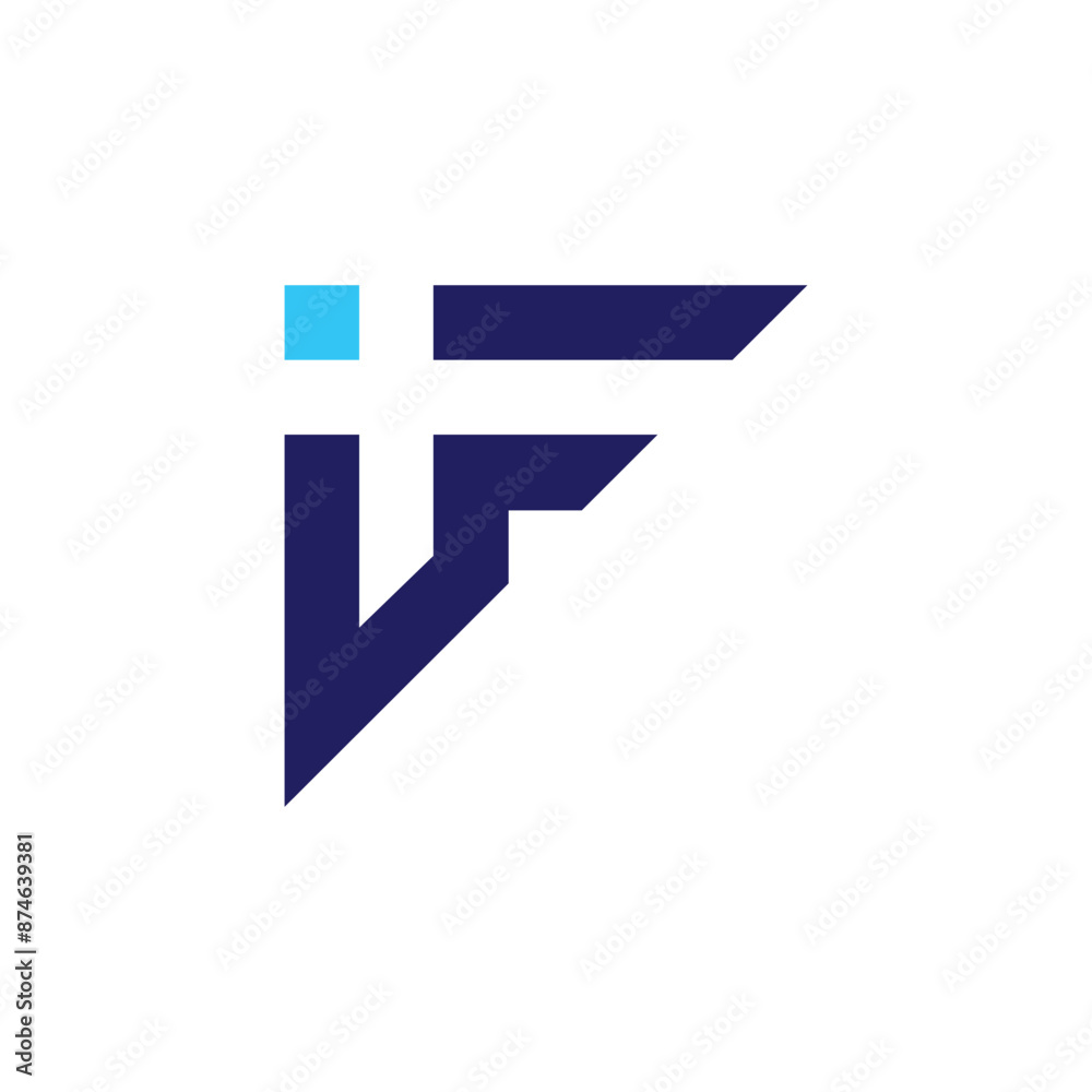 Fototapeta premium letter if logo design