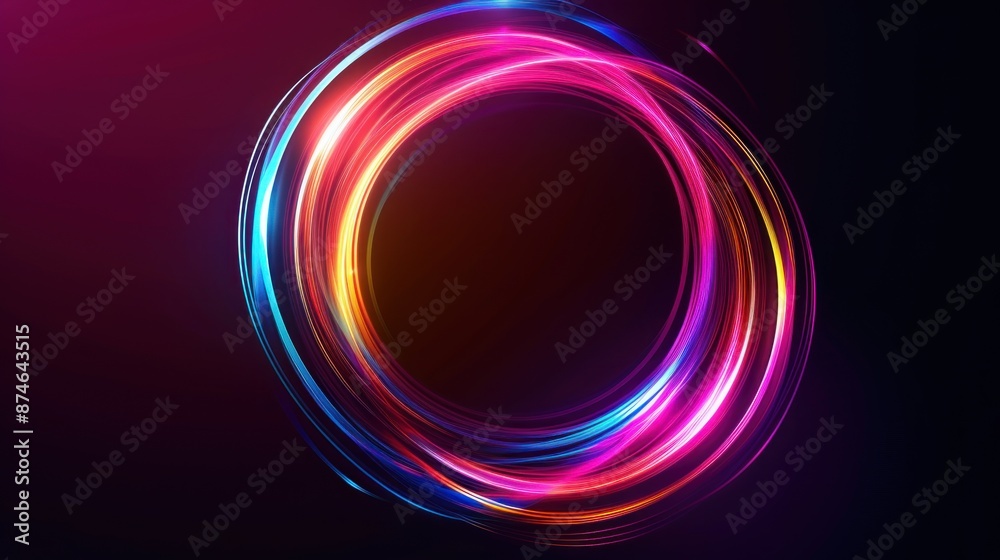 A colorful circle with a dark background A colorful circle with a dark background