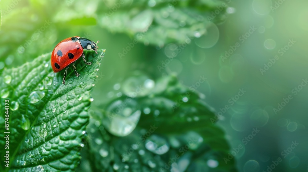 Ladybug on a Green Leaf Ladybug on a Green Leaf