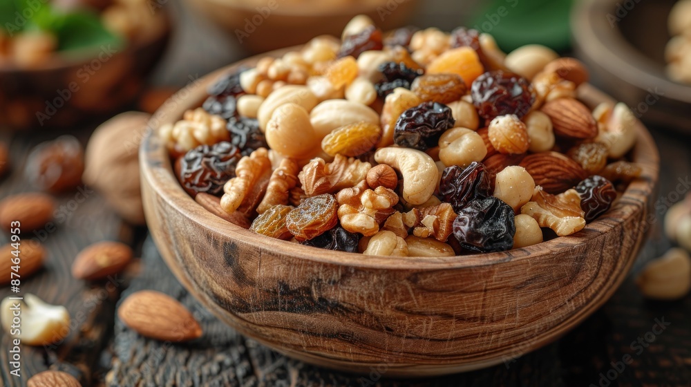 Bowl of Mixed Nuts and Dried Fruits Bowl of Mixed Nuts and Dried Fruits
