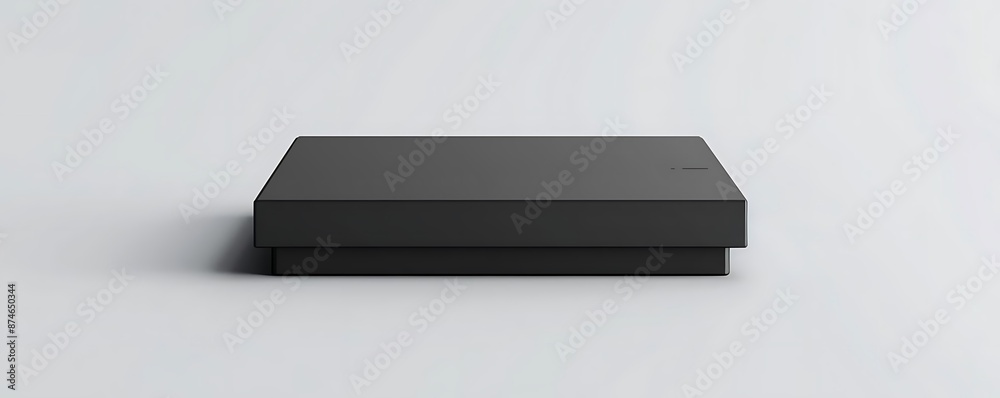 Black Square Box Mockup 3D Rendering Black Square Box Mockup 3D Rendering