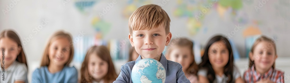 Students learning about global economics, global education, financial literacy Students learning about global economics, global education, financial literacy