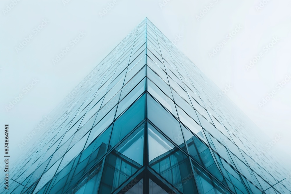 glass building, skyscraper architecture exterior city blue modern office structure