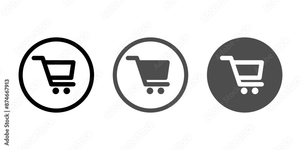 shoping cart icon collection in flat design shoping cart icon collection in flat design