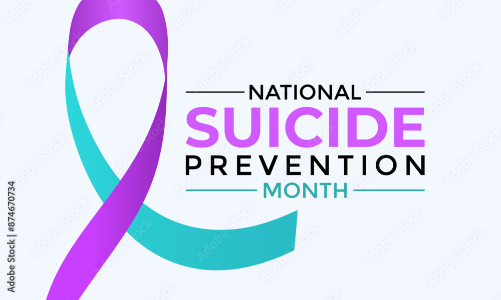 Vector illustration on the theme of National suicide prevention month in September. Banner, Holiday, poster, card and flyer and background design. Vector illustration on the theme of National suicide prevention month in September. Banner, Holiday, poster, card and flyer and background design.