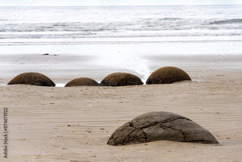 Foto Moeraki Boulders Beach - New Zealand