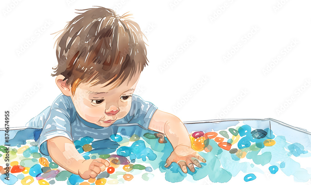 toddler or baby doing activities happily and having fun. toddler or baby doing activities happily and having fun.