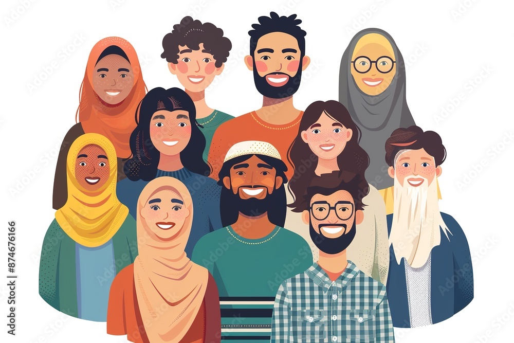 A group of people with different ethnicities A group of people with different ethnicities