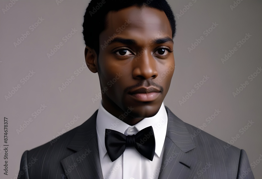 Black man in suit on clean background Black man in suit on clean background