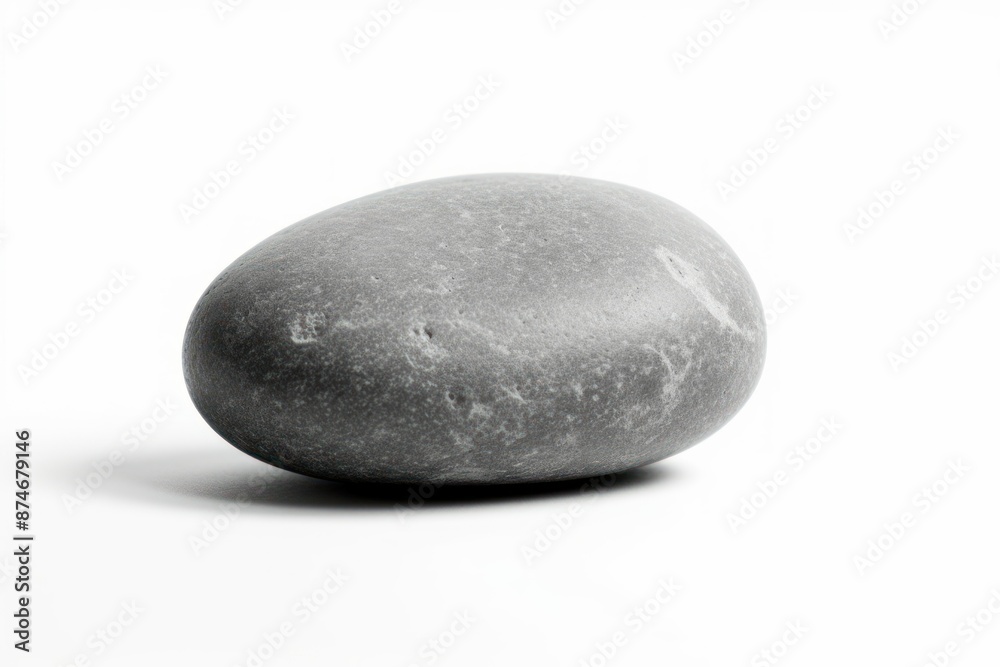 Single Smooth Stone Isolated on White Single Smooth Stone Isolated on White